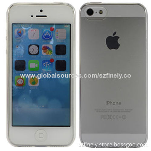 Ultra-thin TPU Cases for iPhone 5/5S, 0.5mm Thickness, Clear and Simple